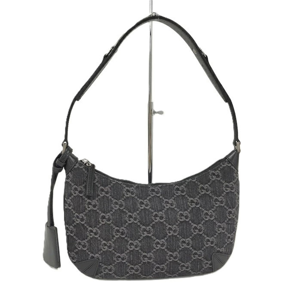 Gucci Hobo Bag GG Denim Leather Blue